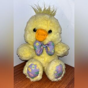Cuddle Wit Yellow Chick Easter plush with bow
